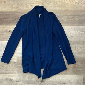APT9  Navy blue cashmere wool cardigan sz S capsule cozy